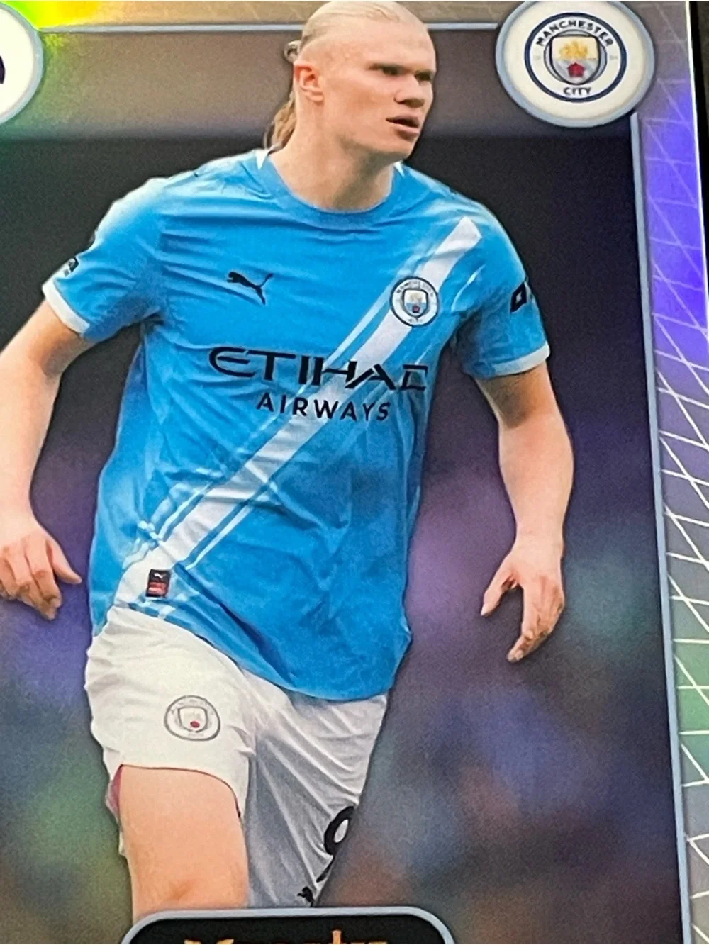 2026 Topps Merlin Erling Haaland Manchester City Refractor #123 Card - Picture 4 of 5